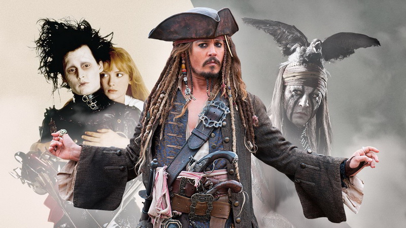 Actor Johnny Depp in iconic films