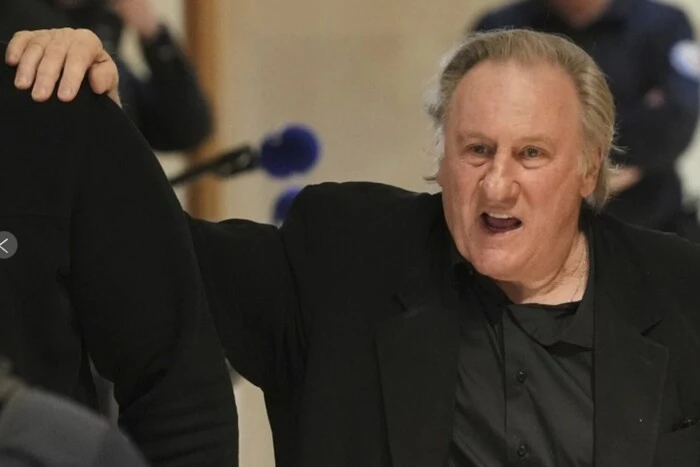 Photo of Gérard Depardieu during the trial