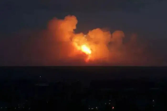 Explosions at night in Russia
