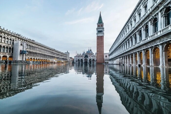 Venice, historical city, underwater