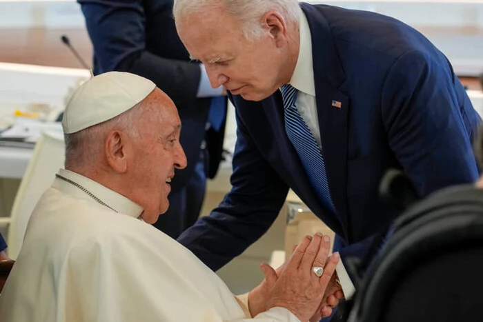Joe Biden at Pope Francis' funeral