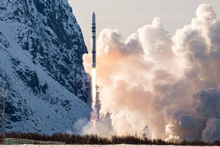Rocket explosion after launch